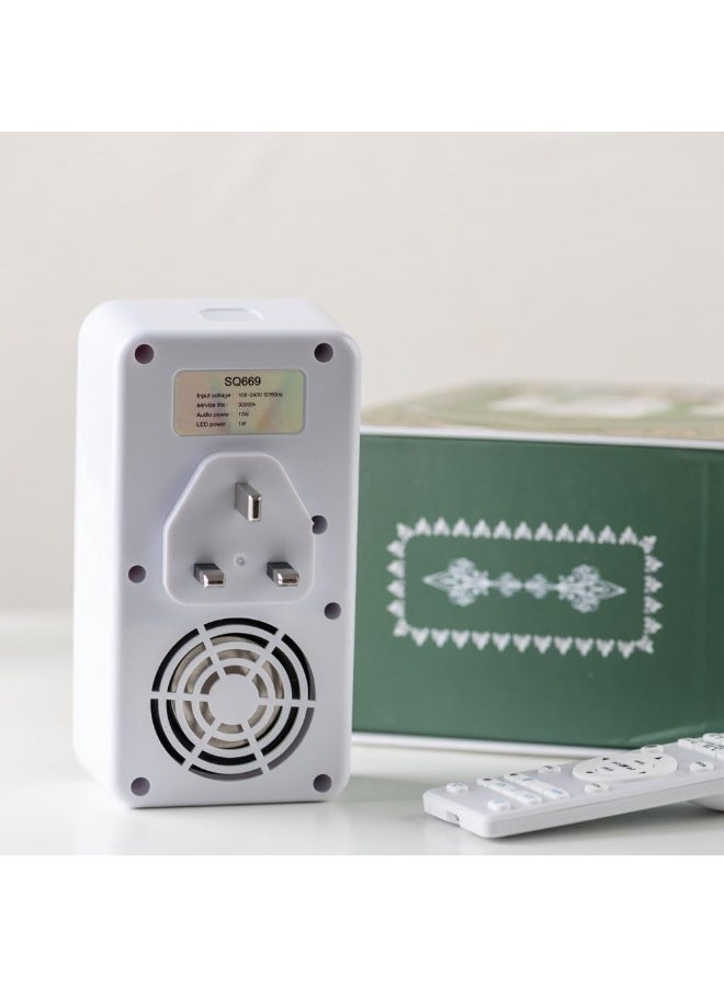 AZTECO Wireless Bluetooth Quran Speaker with LED Light, Remote & App Control – MP3 Holy Quran Player with Multi-Language Translation, USB & 8GB Memory - Image 4